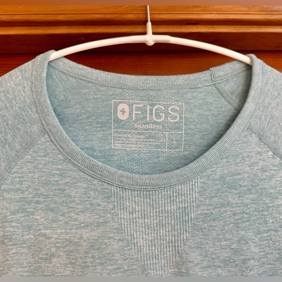 FIGS Salta Seamless Long-sleeve Underscrub Top  Size Large Seafoam Green 💚 - Picture 3 of 5